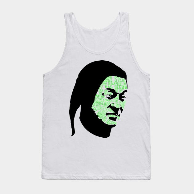 Shang Tsung text portrait Tank Top by Jawes